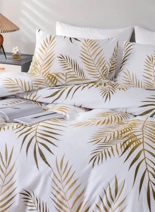 لونا هوم طقم غطاء لحاف مقاس كوين مكون من 6 قطع بتصميم أوراق استوائية. - Image 3